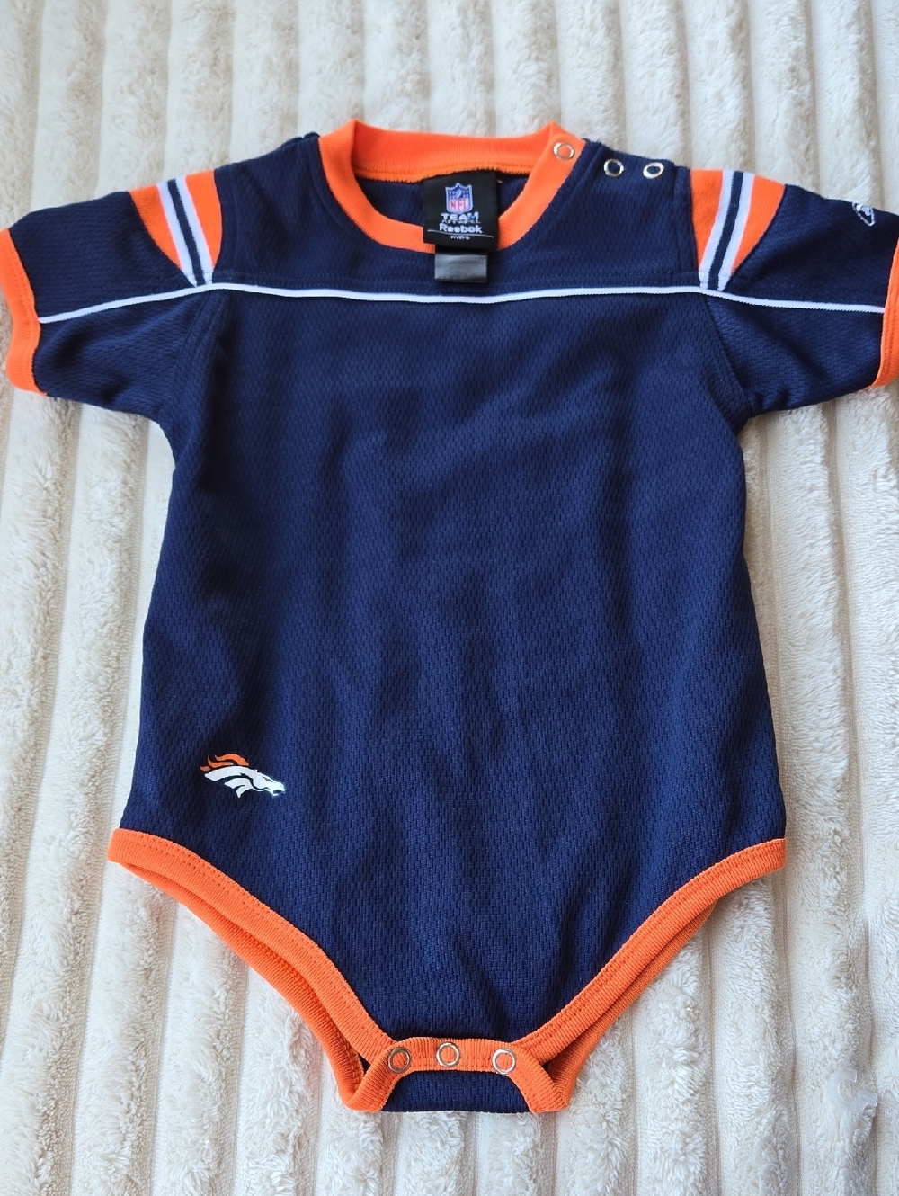 Vtg. Denver Broncos Jersey Infant Playsuit